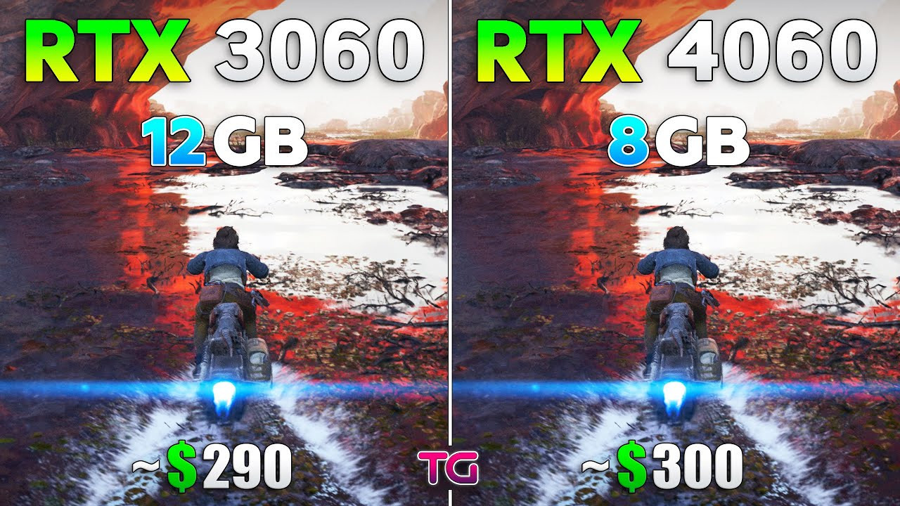 Эксперт сравнил видеокарты RTX 3060 12 ГБ с RTX 4060 8 ГБ в ААА-хитах 2024 года выпуска